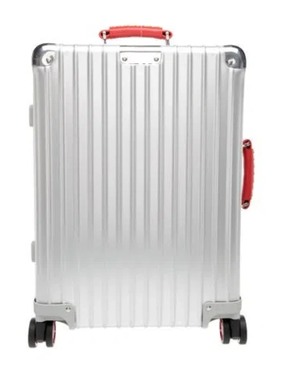 Pre-owned Rimowa Carry On Rolling Suitcase In Silver
