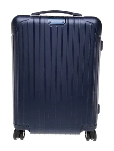 Pre-owned Rimowa Carry On Suitcase In Blue