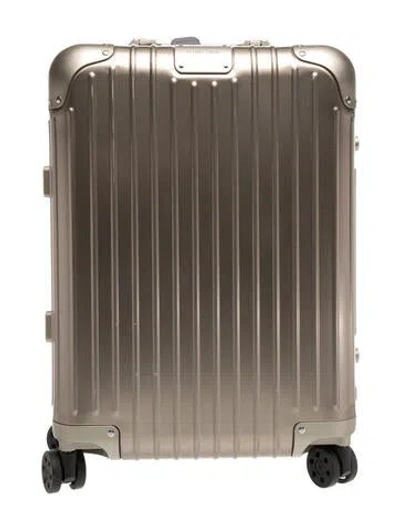 Pre-owned Rimowa Hard Case Suitcase In Metallic/neutrals