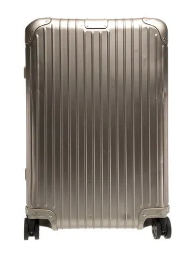 Pre-owned Rimowa Hard Case Suitcase In Metallic/neutrals