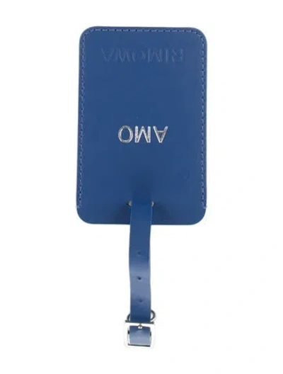 Pre-owned Rimowa Leather Cardholder In Blue