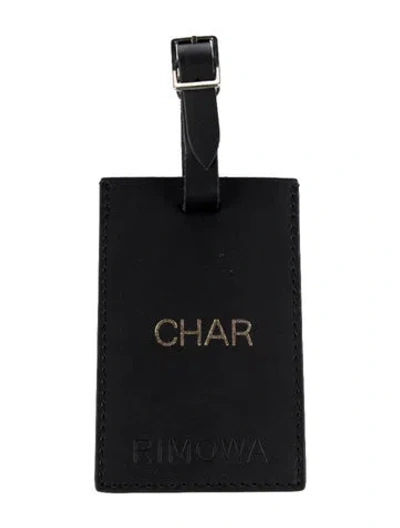 Pre-owned Rimowa Leather Luggage Tag In Black