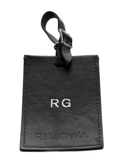 Pre-owned Rimowa Leather Luggage Tag In Black