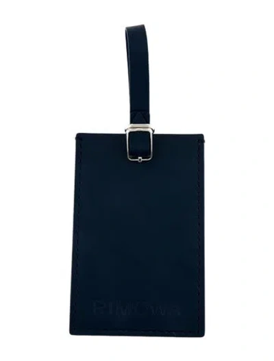 Pre-owned Rimowa Leather Luggage Tag In Blue