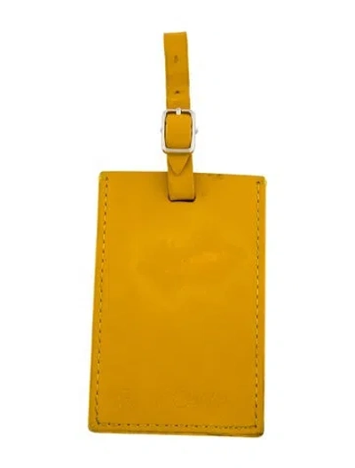 Pre-owned Rimowa Leather Luggage Tag In Yellow