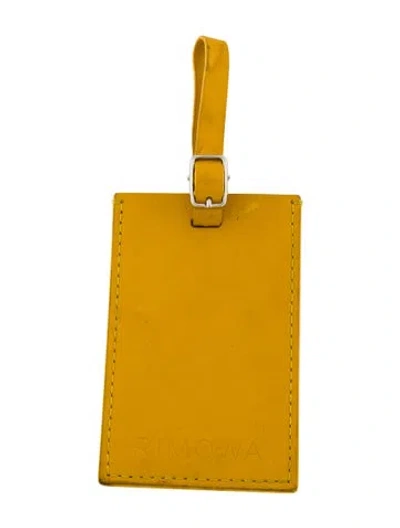 Pre-owned Rimowa Leather Luggage Tag In Yellow