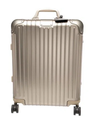 Pre-owned Rimowa Men's Brown Rolling Suitcase