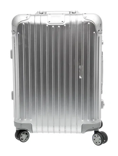 Pre-owned Rimowa Mens' Suitcase In Metallic/silver