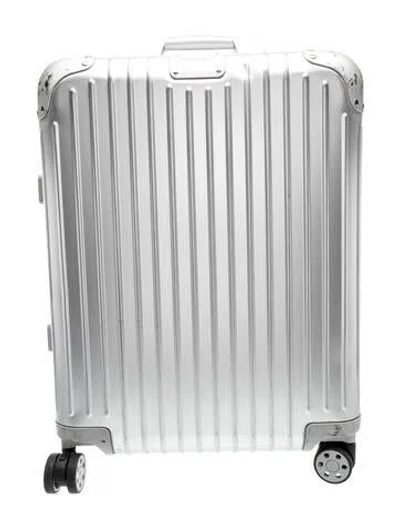 Pre-owned Rimowa Metal Rolling Suitcase In Silver