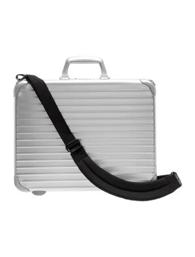 Pre-owned Rimowa Metal Shoulder Bag Large In Silver