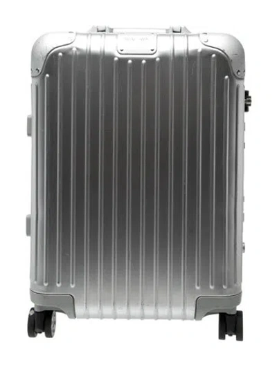 Pre-owned Rimowa Metal Suitcase In Metallic/silver