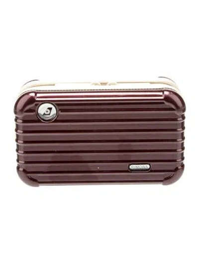 Pre-owned Rimowa Minaudière In Burgundy