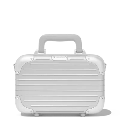 Rimowa Personalised Full-grain Leather Luggage Tag In Silver In シルバー