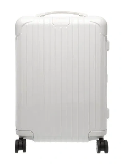 Pre-owned Rimowa Plastic Rolling Suitcase In White