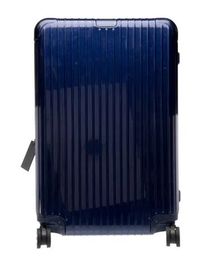 Pre-owned Rimowa Rolling Hard Shell Suitcase In Blue