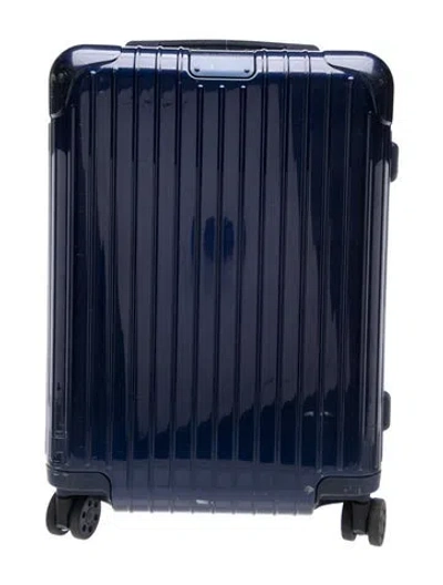 Pre-owned Rimowa Rolling Suitcase In Blue