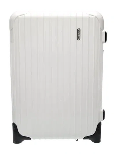Pre-owned Rimowa Rolling Suitcase In White