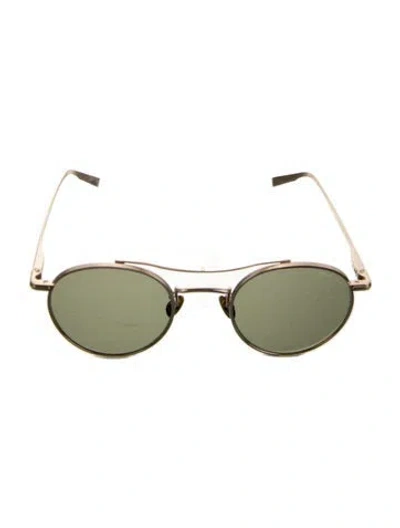 Pre-owned Rimowa Round Tinted Sunglasses In Gold