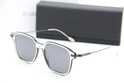 Pre-owned Rimowa Rw 40009i 01a Transparent Black Authentic Sunglasses W/case 52-18 In Blue