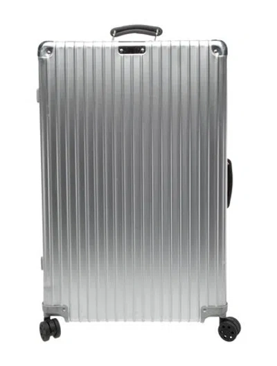Pre-owned Rimowa Silver Locking Suitcase W/ Silver-toned Hardware