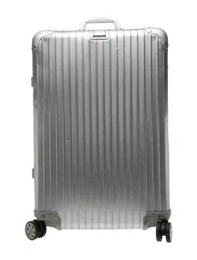 Pre-owned Rimowa Silver Locking Suitcase W/ Silver-toned Hardware