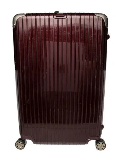 Pre-owned Rimowa Suitcase In Burgundy
