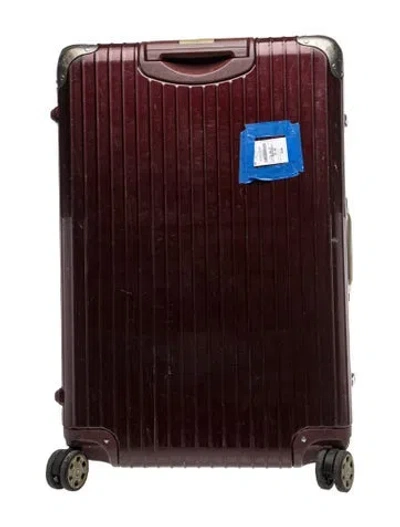 Pre-owned Rimowa Suitcase In Burgundy