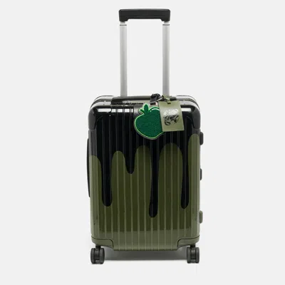 Pre-owned Rimowa X Chaos Green Polycarbonate Essential Cabin Suitcase