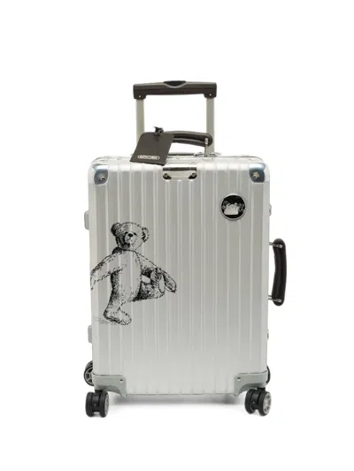 Pre-owned Rimowa X Steiff Bear Classic Flight Steiff Suitcase In Silver