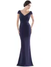 Rina Di Montella Formal Beaded Long Dress 2718 In Blue