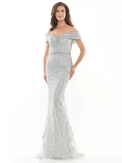 Rina Di Montella Lace Formal Long Ormal Dress 2737 In Gray