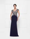Rina Di Montella Long Formal Dress 2652 In Blue