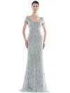 Rina Di Montella Long Formal Dress 2716 In Gray