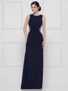 Rina Di Montella Long Formal Fitted Dress 2029 In Blue