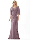 Rina Di Montella Rd2935 Long Mother Of The Bride Chiffon Dress In Neutral