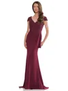 Rina Di Montella Rd2960 Mother Of The Bride Long Formal Dress In Burgundy