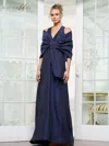 Rina Di Montella Rd3121 Plus Size Long Formal A Line Evening Dress In Blue