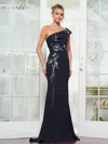 Rina Di Montella Rd3203 Long Plus Size Beaded Slit Formal Dress In Black