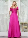 Rina Di Montella Rd3221 Long Beaded Formal Pleated Dress In Pink