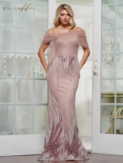 Rina Di Montella Rd3226 Long Formal Plus Size Eveningdress In Purple