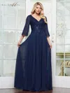 Rina Di Montella Rd3241 Long Beaded Formal Plus Size Dress In Blue