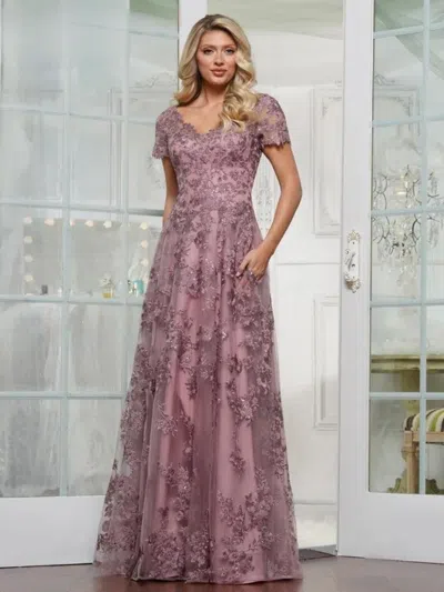 Rina Di Montella Rd3248 Long Mother Of The Bride Formal Dress In Pink