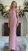 Rina Di Montella Rd3325 Fitted Long Evening Formal Prom Dress In Pink