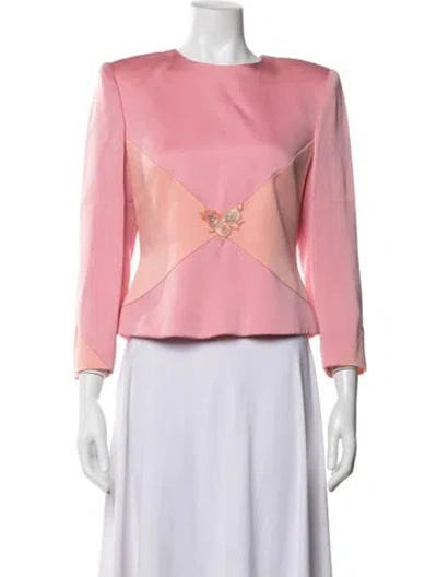 Pre-owned Rina Di Montella Vintage Crew Neck Top In Pink