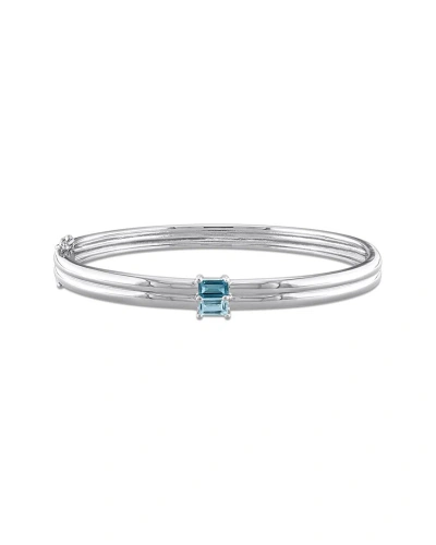 Rina Limor 0.80 Ct. Tw. Sky Blue Topaz Bangle Bracelet In Metallic