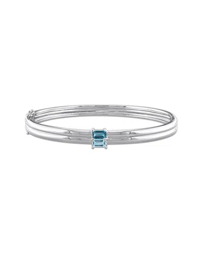 Rina Limor 0.80 Ct. Tw. Sky Blue Topaz Bangle Bracelet In Metallic