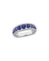Rina Limor 1 1/2ct Tgw Created Sapphire And 1/3ct Tw Lab-grow In Silver