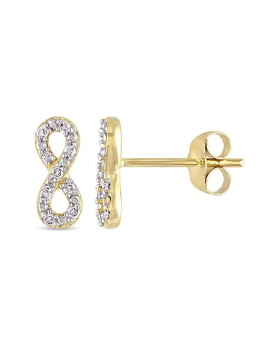 Rina Limor 10k 0.09 Ct. Tw. Diamond Infinity Earrings In Gold
