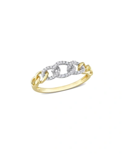 Rina Limor 10k 0.12 Ct. Tw. Diamond Link Ring In Gold