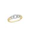 Rina Limor 10k 0.12 Ct. Tw. Diamond Link Ring
